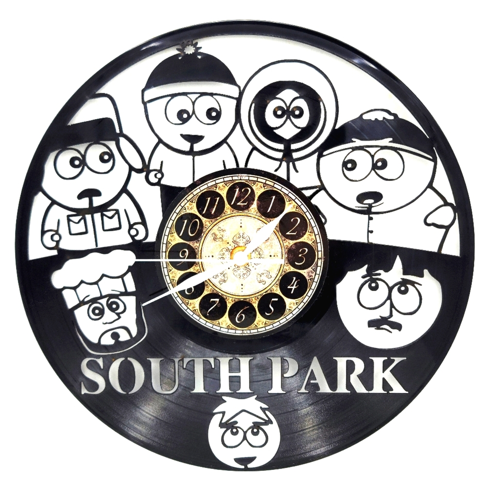 SOUTH PARK vinyl record clock